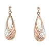 Sterling Silver Plated Three Tone Earrings by Paul Costelloe