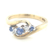 9kt Gold Diamond &amp; Aquamarine Ring
