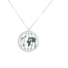 Sterling Silver Globe of the World Pendant
