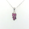 Sterling Silver Pink Teddy Pendant