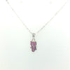 Sterling Silver Pink Teddy Pendant