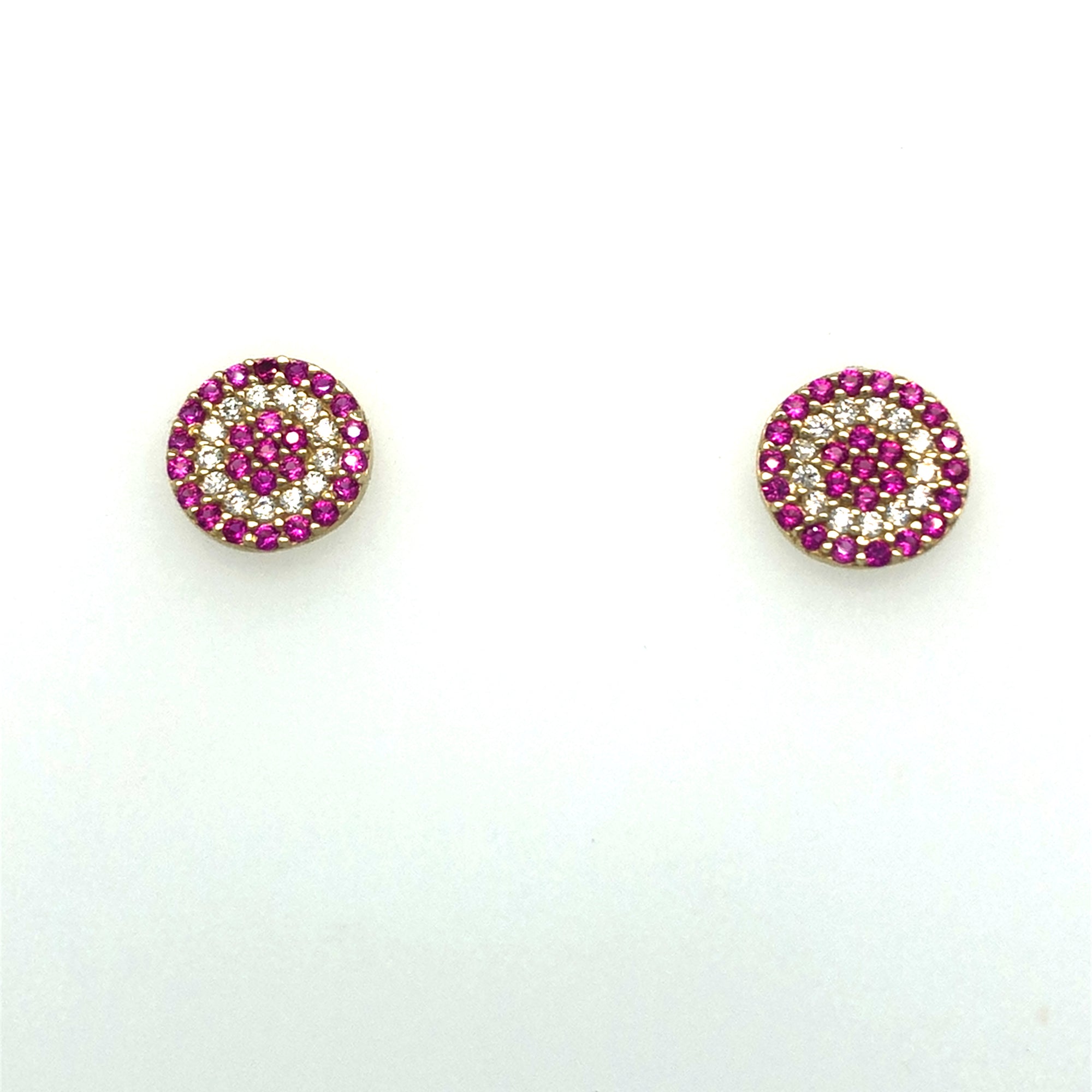 9kt Gold Ruby Pendant &amp; Earring Set