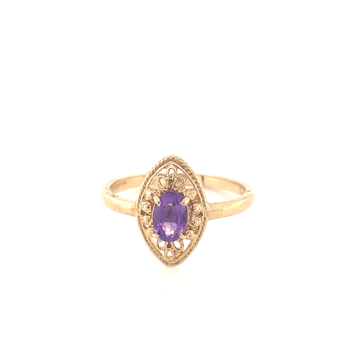 9kt Gold Ring with Amethyst Stone