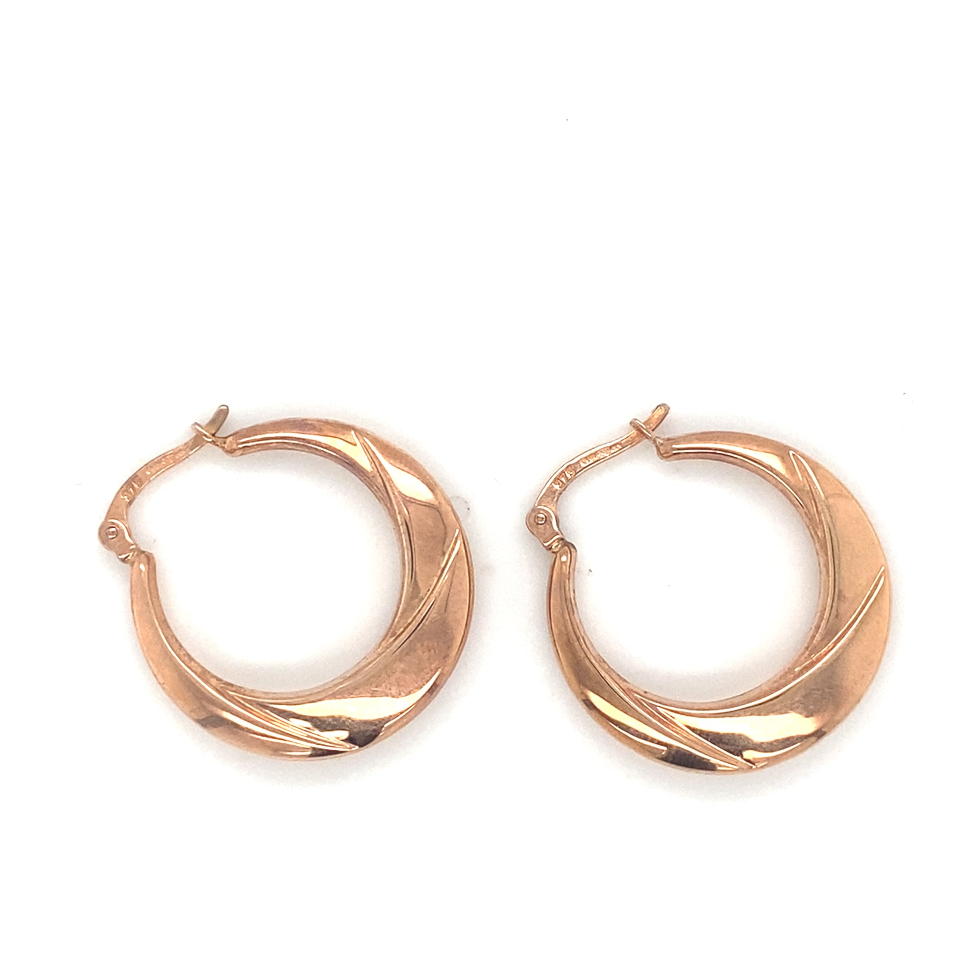 9kt Rose Gold Hoop Earrings