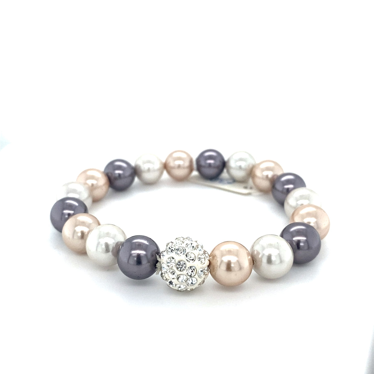 Pearl bracelet with Neutral Tones