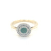 9kt Gold Emerald &amp; Diamond Ring