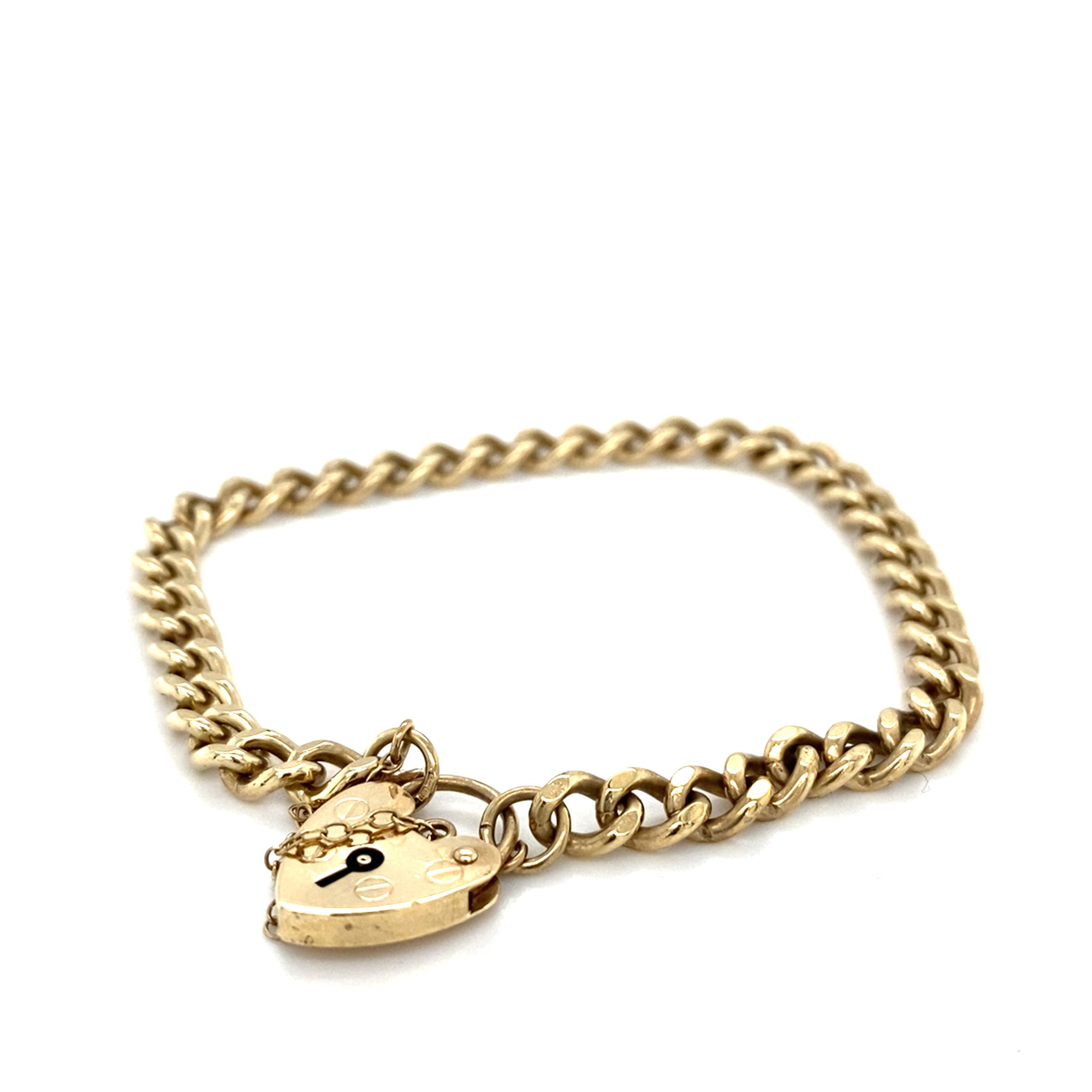 9kt Gold Solid Curb Bracelet