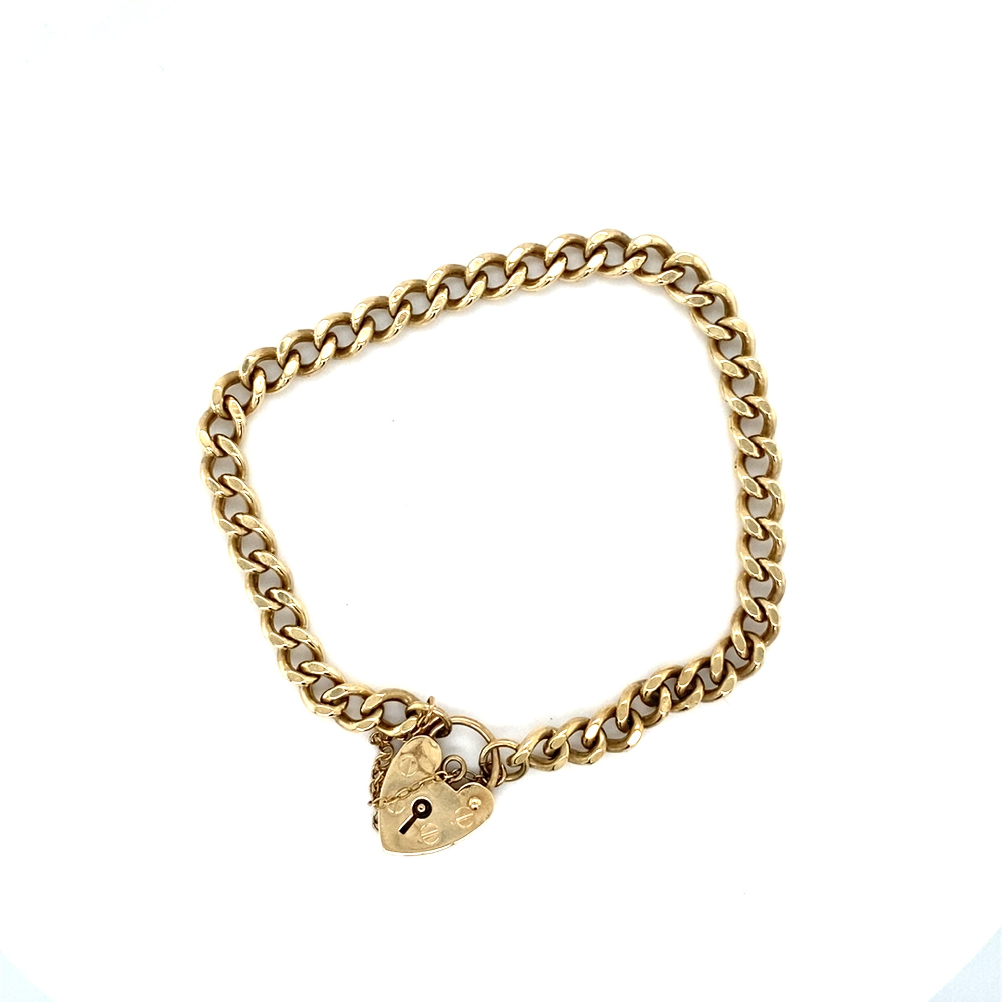9kt Gold Solid Curb Bracelet