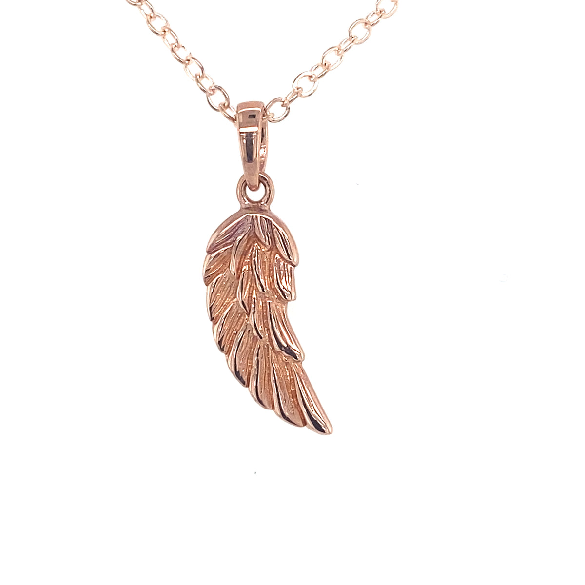 Rose Gold Colour Angel Wing Pendant
