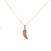 Rose Gold Colour Angel Wing Pendant