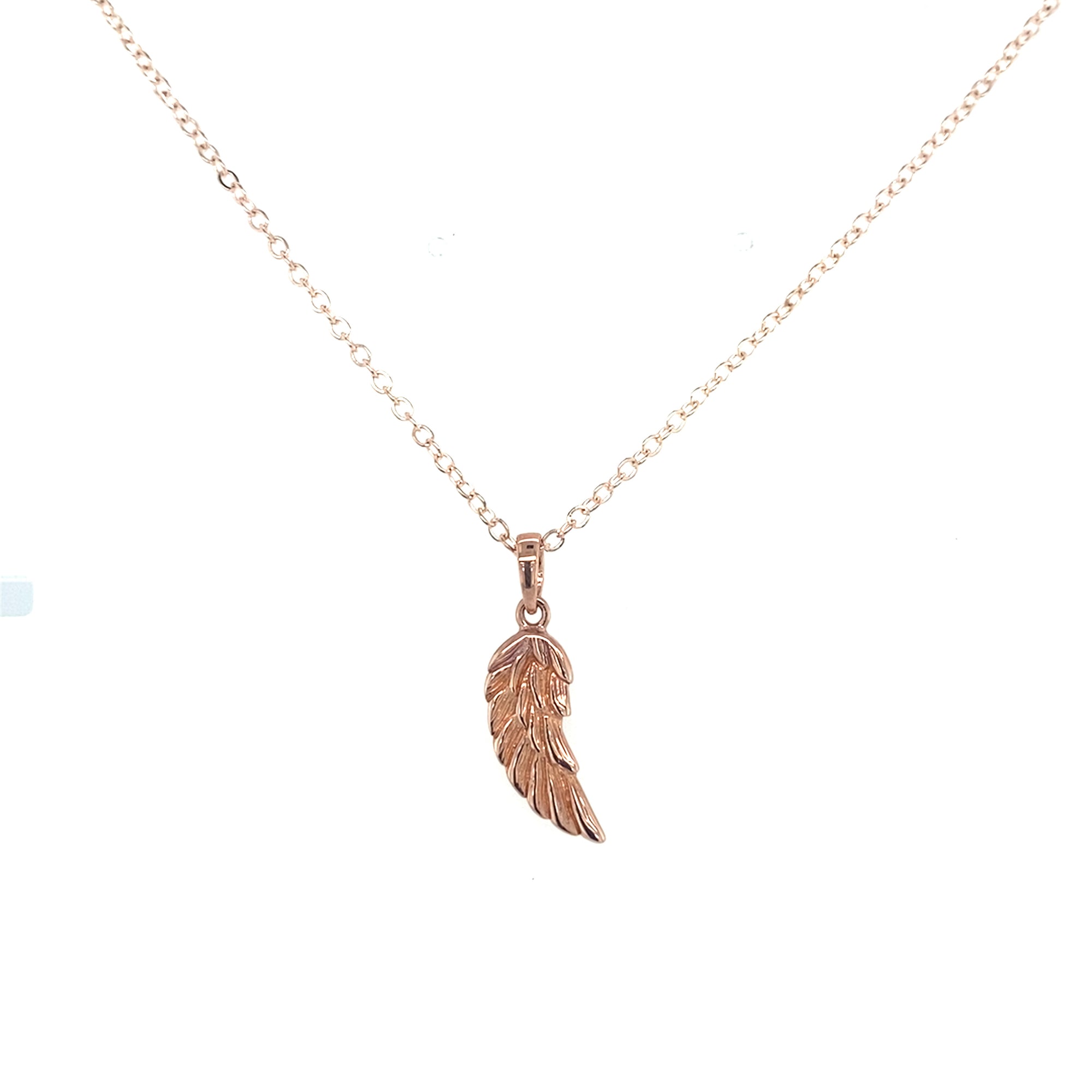 Rose Gold Colour Angel Wing Pendant