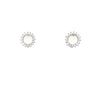 Sterling Silver Stone Set Circle Earrings