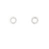 Sterling Silver Stone Set Circle Earrings
