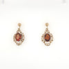 9kt Gold Drop Topaz Earrings