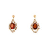 9kt Gold Drop Topaz Earrings