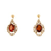 9kt Gold Drop Topaz Earrings