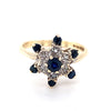 9kt Gold Antique Sapphire &amp; Diamond Ring