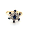 9kt Gold Antique Sapphire &amp; Diamond Ring
