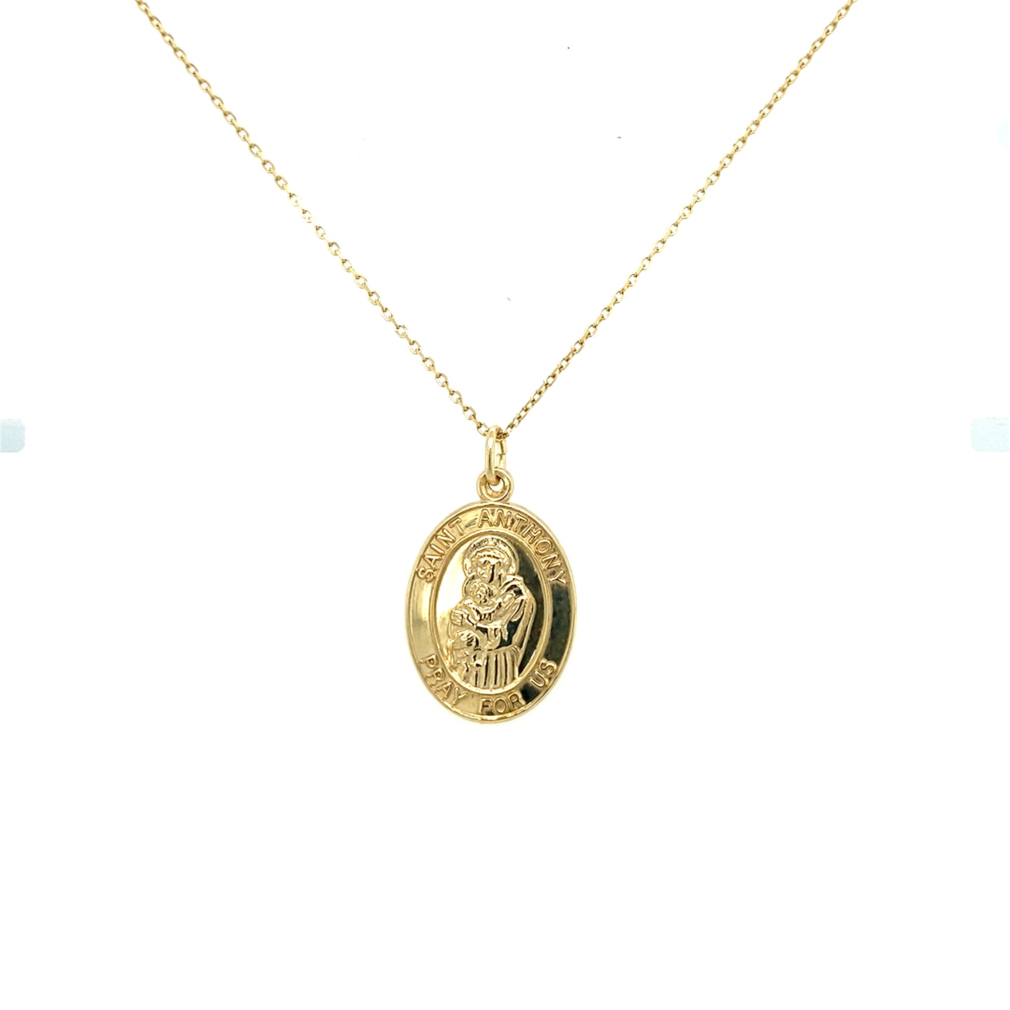 9kt Gold St. Anthony Medal on Chain
