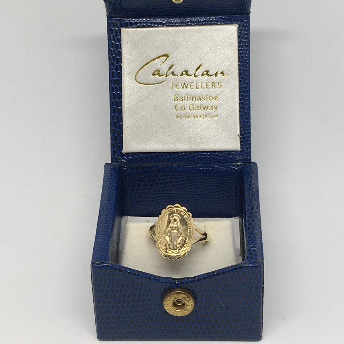 9ct Gold Miraculous medal Ring