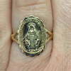 9ct Gold Miraculous medal Ring