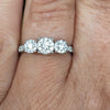 9ct White Gold 3 Stone Engagement Ring