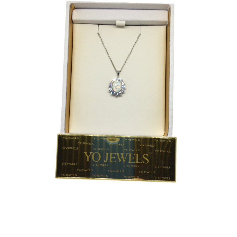 Opal pendant sterling silver  yo-jewels - Cahalan Jewellers