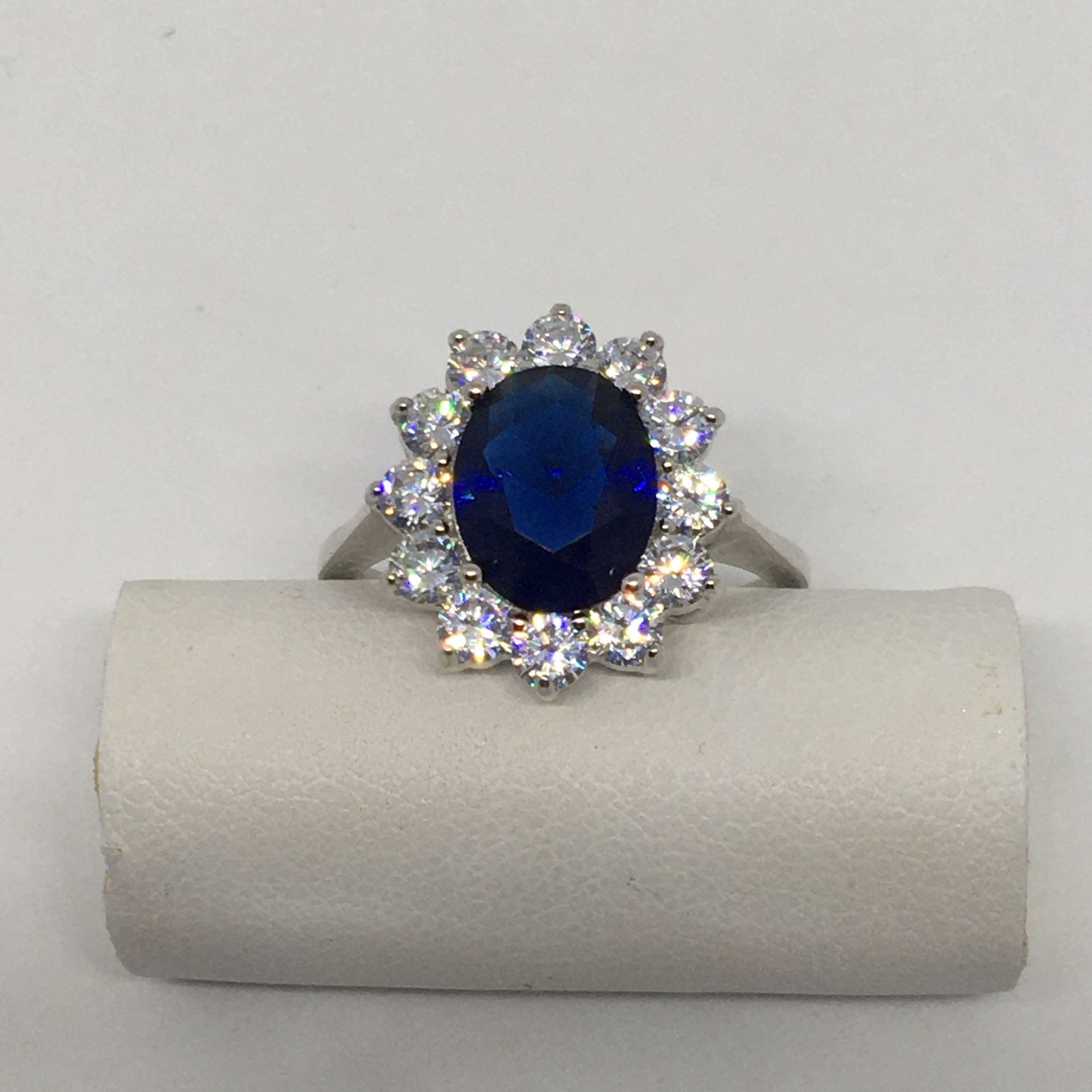 Silver Sapphire Cluster Ring - Cahalan Jewellers