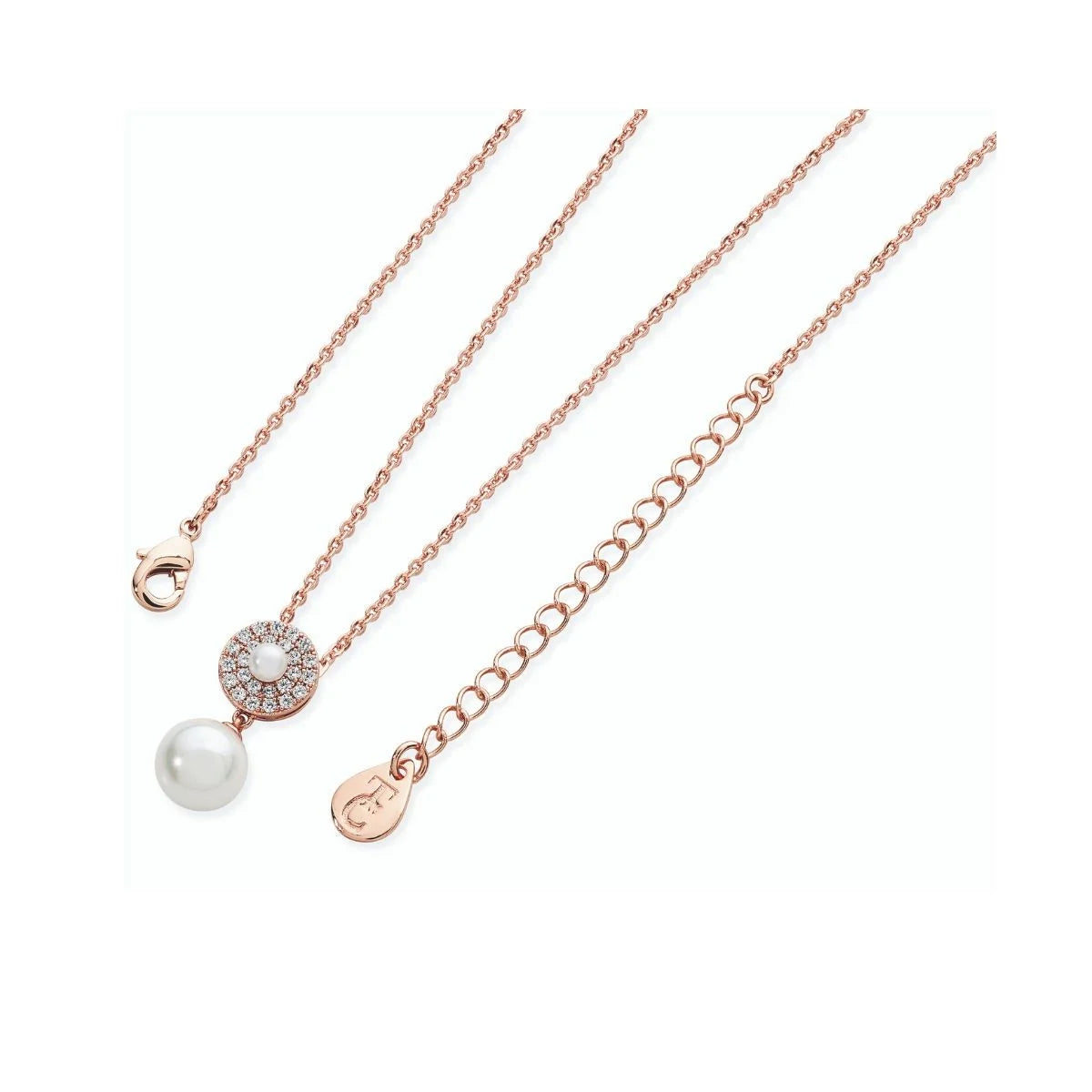 Rose Gold Pearl Necklace from Tipperary Crystal